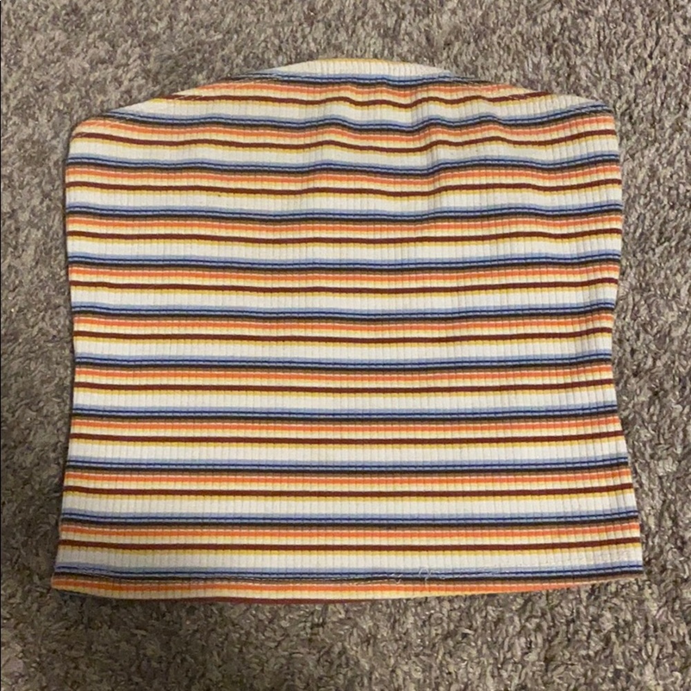 Garage multi colored tube top